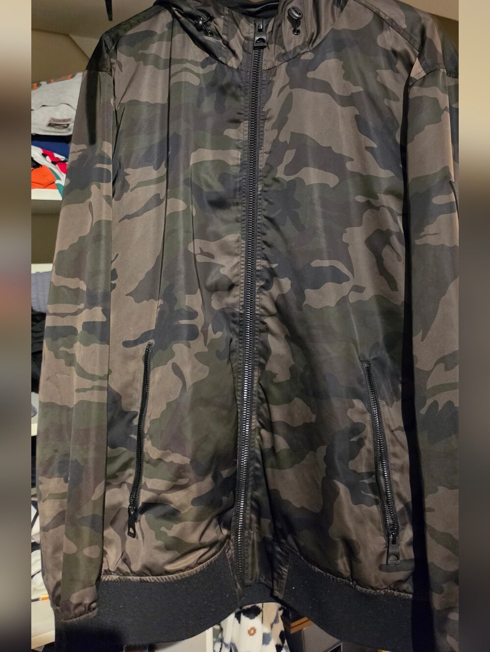 Guess Camo Hooded Zip Jacket - Green Camo